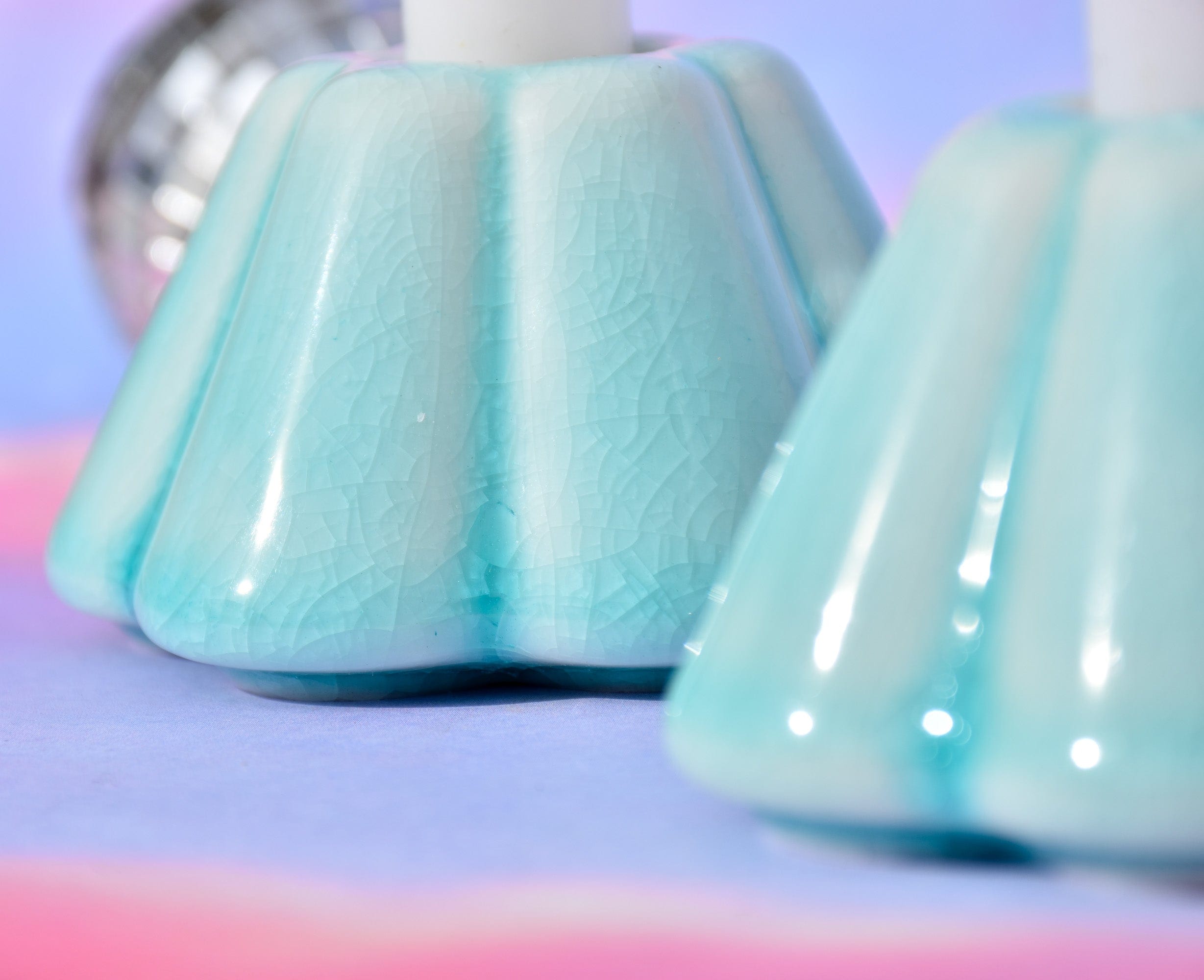 Sea Glass Flower Shabbat Candlesticks、mySite、topwebapps