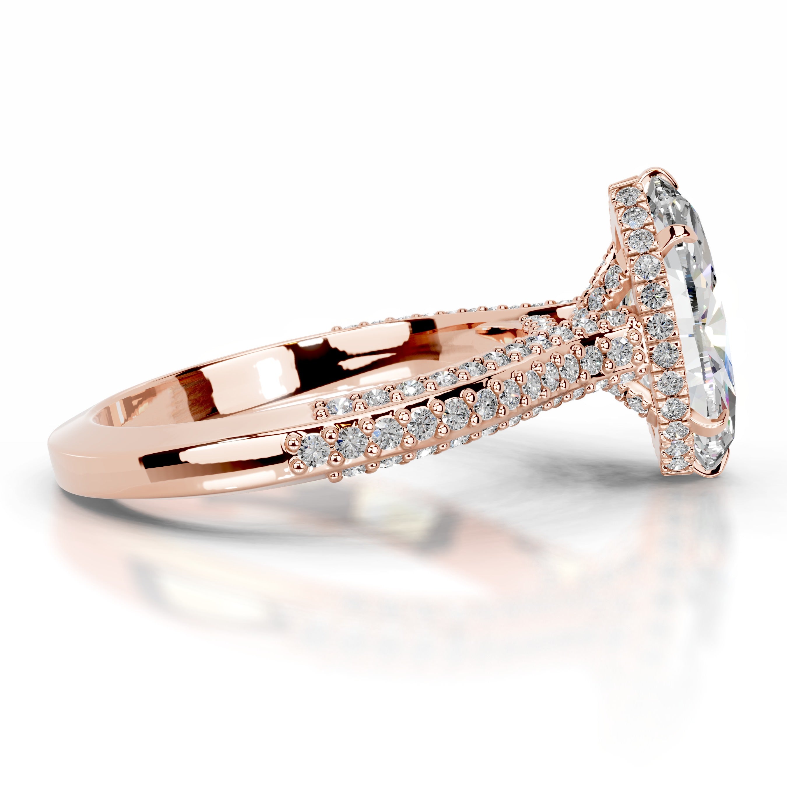 Joana Moissanite & Diamond Ring - 14K Rose Gold、mySite、hinf8tx79