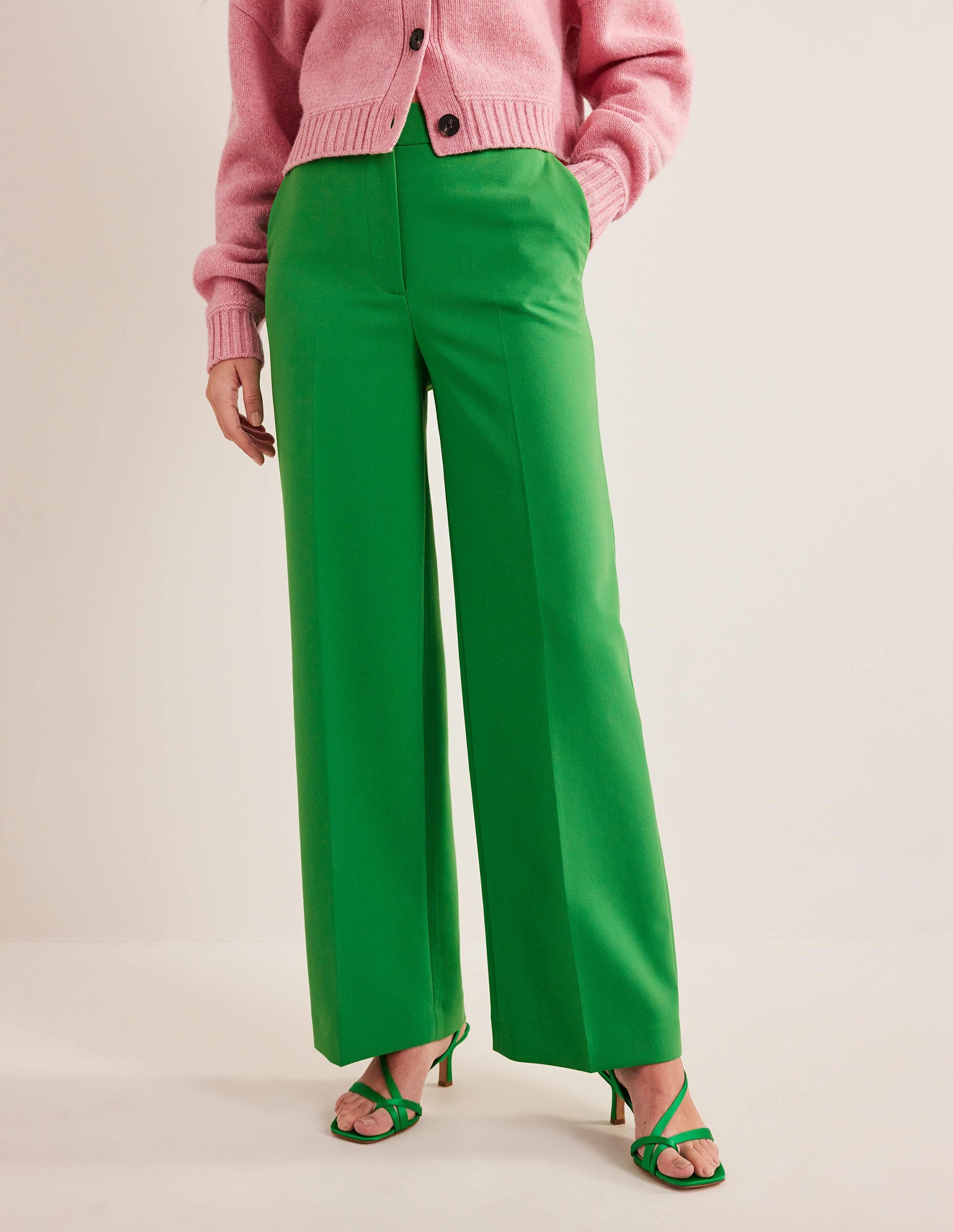  Westbourne Wide Leg Trousers-Green Bee、mySite、ashleygrahame