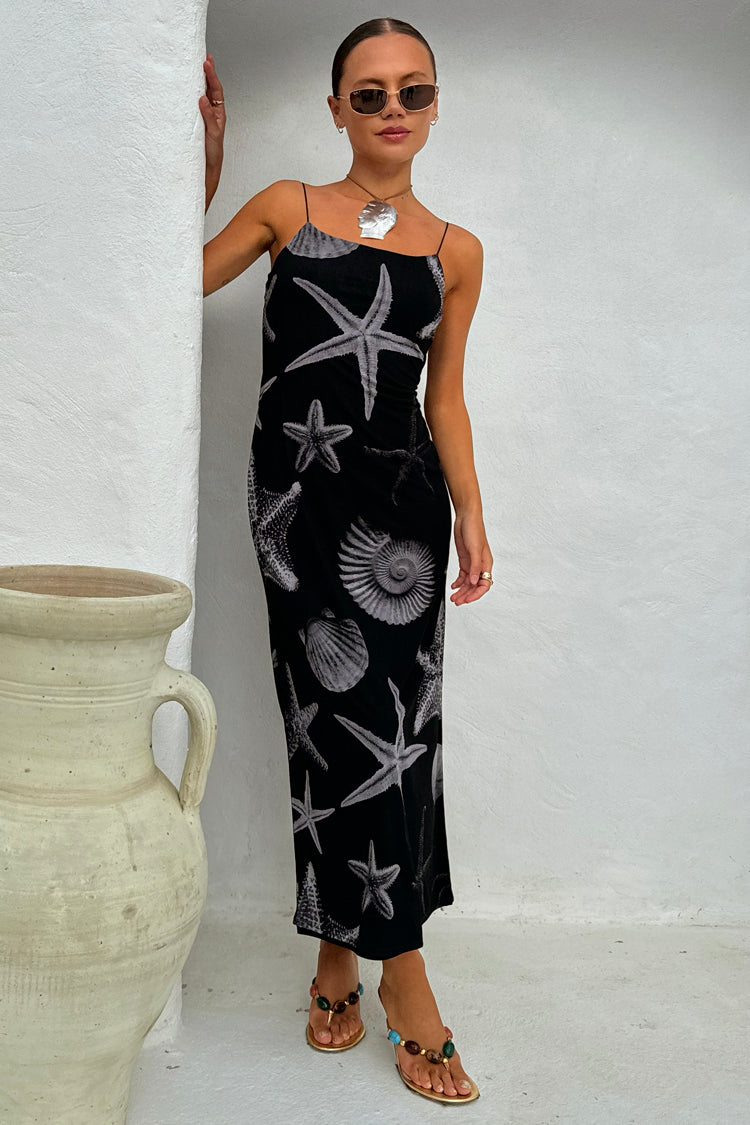 Black Seashell Mesh Cami Dress、mySite、solidvoid