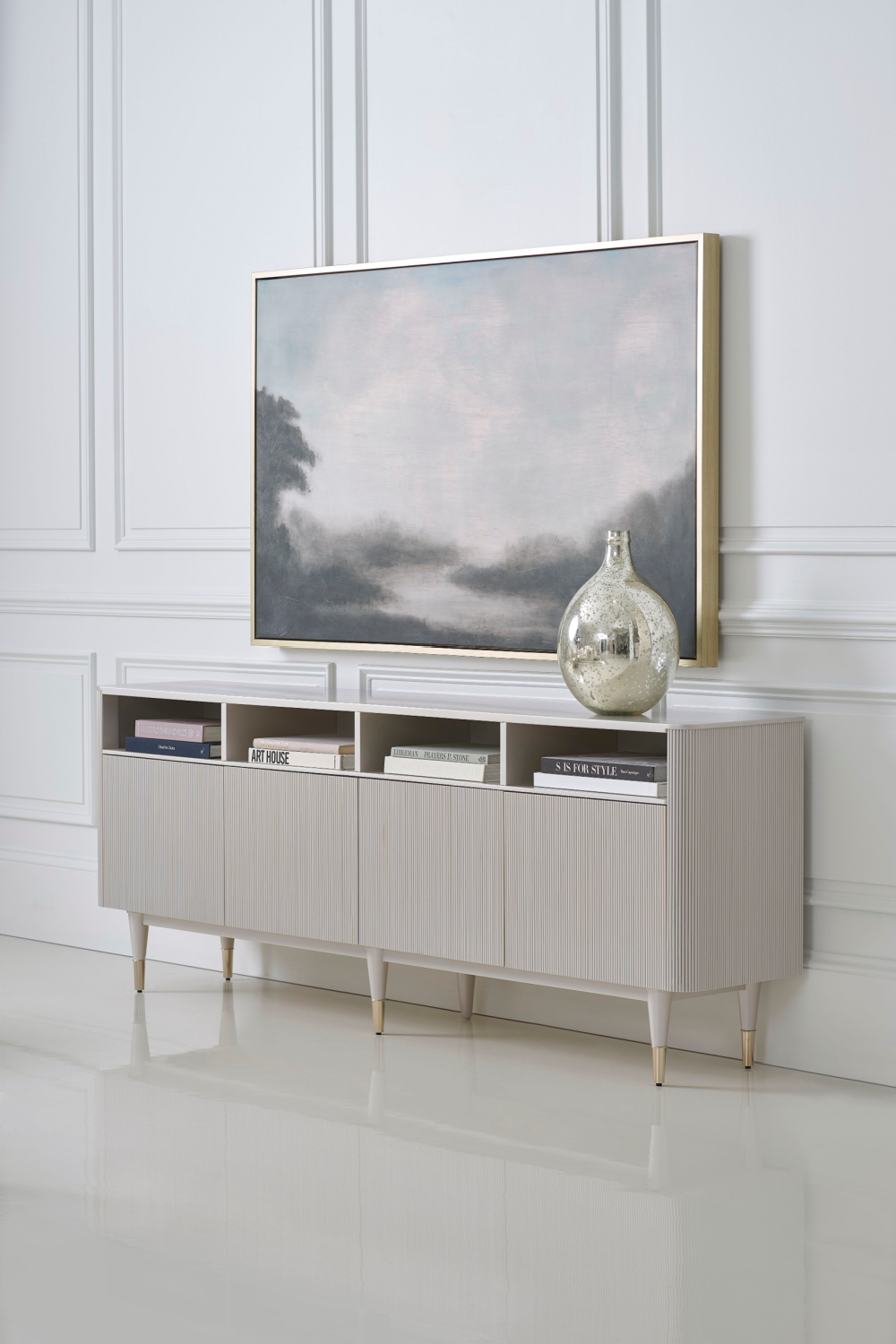 Taupe Reeded TV Cabinet | Caracole Love Lines、mySite、neckold