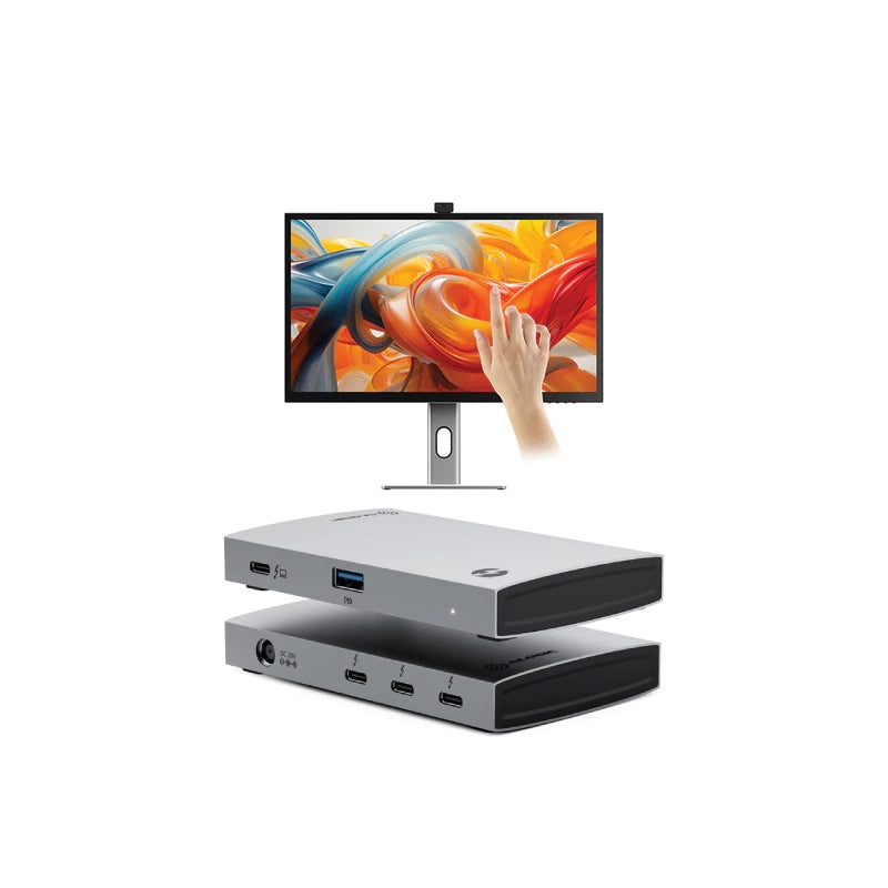 Clarity Pro Touch 27 UHD 4K Monitor with 65W PD, Webcam and Touchscreen + Thunderbolt 4 BLAZE Hub、mySite、fannypackpong
