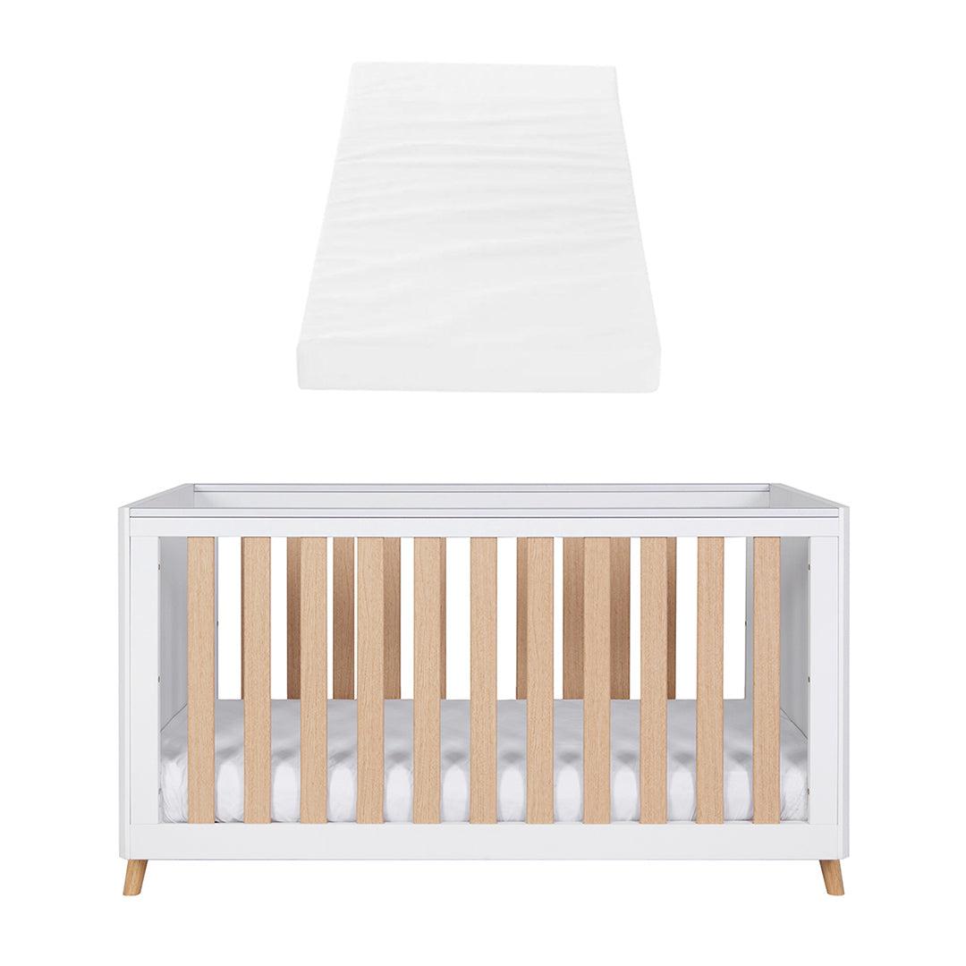  Tutti Bambini Fika Cot Bed - White/Light Oak、mySite、merchandisen