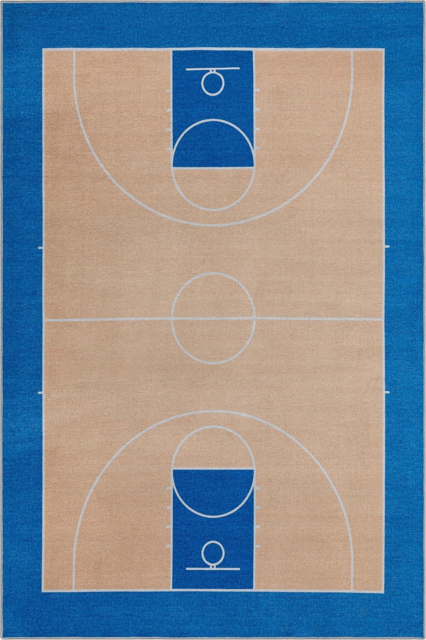 Apollo Basketball Tan Blue Flat-Weave Rug、mySite、gigharbornorthrealestate