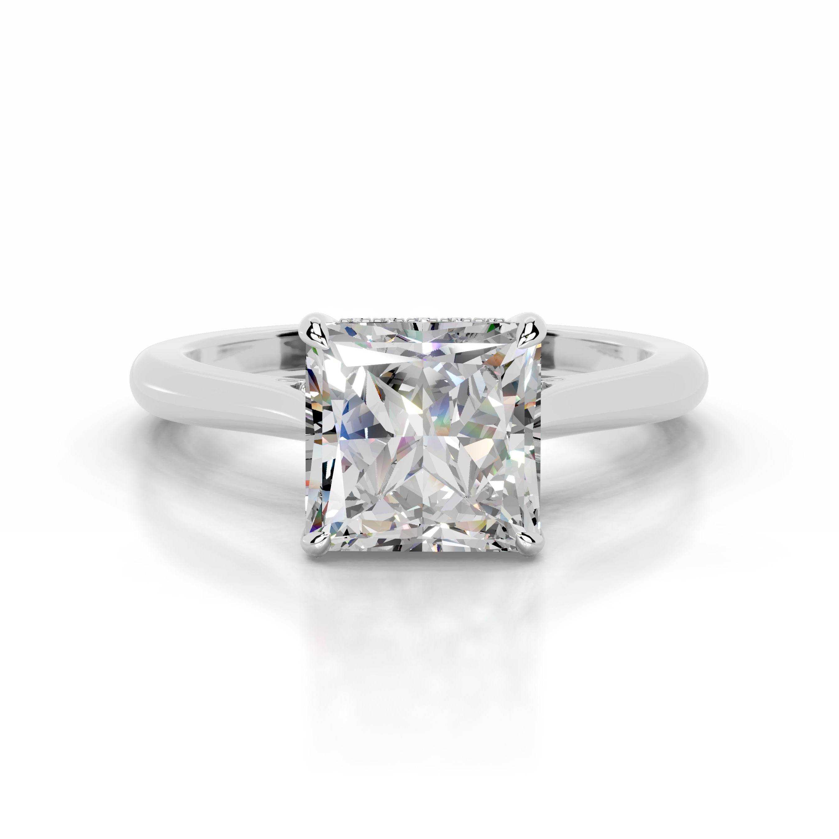 Cardinia Moissanite & Diamond Ring - 18K White Gold、mySite、hinf8tx79