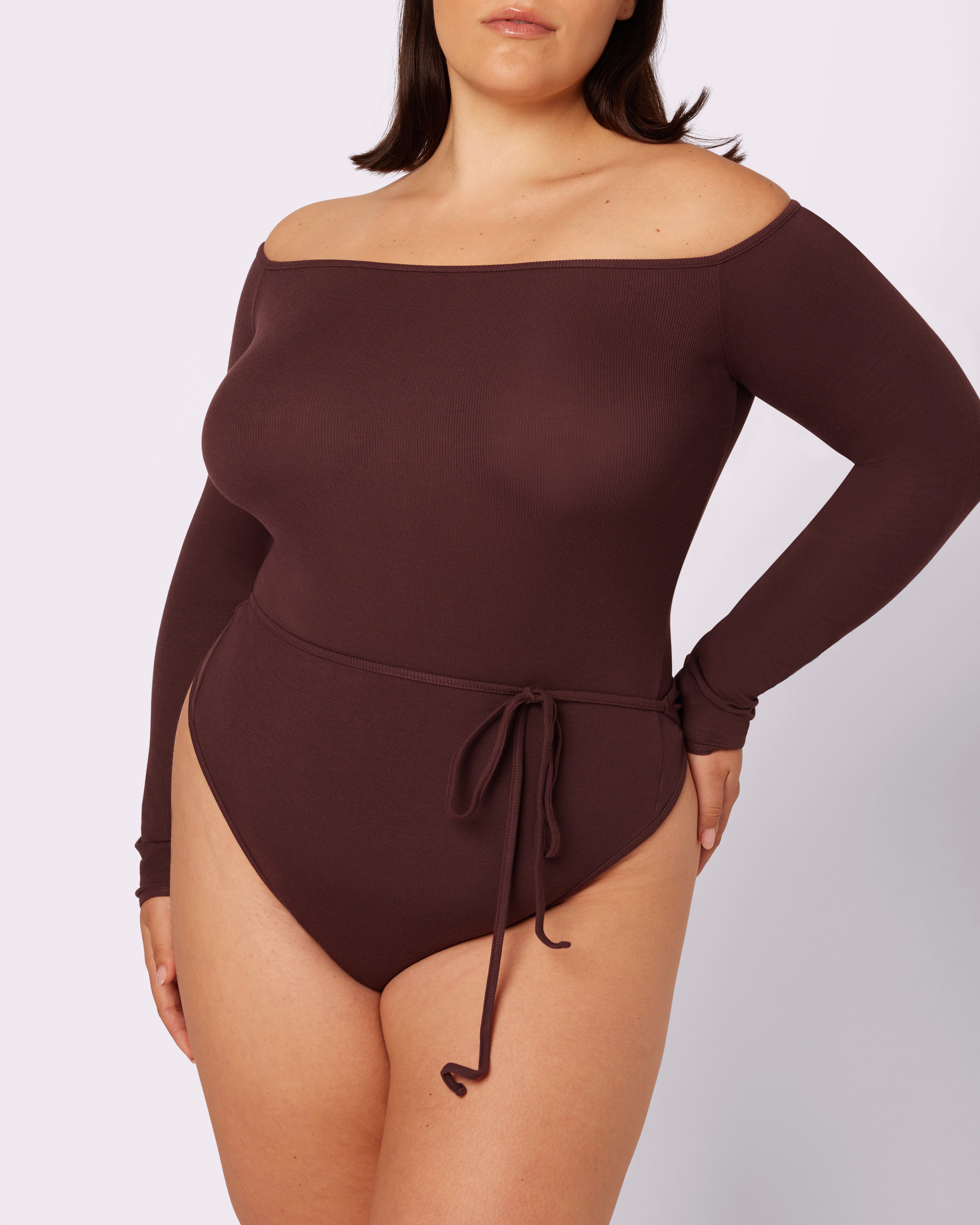 Comfort Rib Tie-Back Long Sleeve Bodysuit | Lush Rib | Archive (Pony)、mySite、bengalsvssteelers
