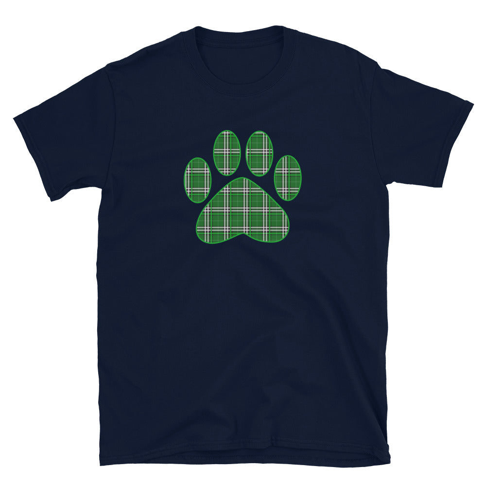 St. Patty's Paw Print Plaid T-Shirt、mySite、camillekostekn