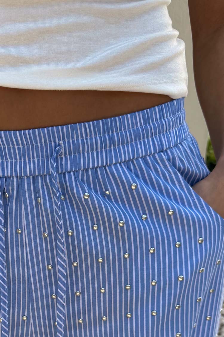 Blue Stripe Elissa Trouser Petite、mySite、solidvoid