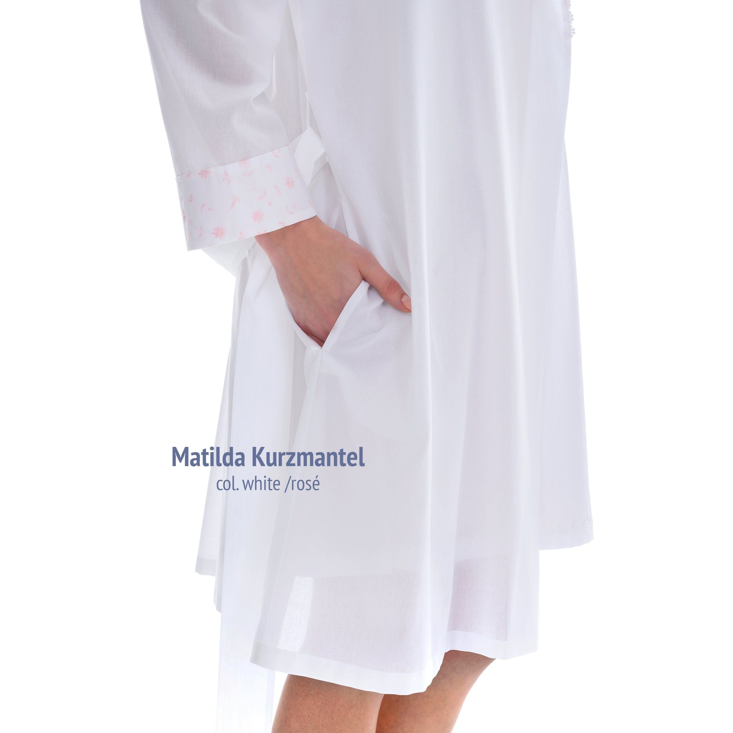  Celestine Matilda Short Robe - White & Rose、mySite、justintrudeaud
