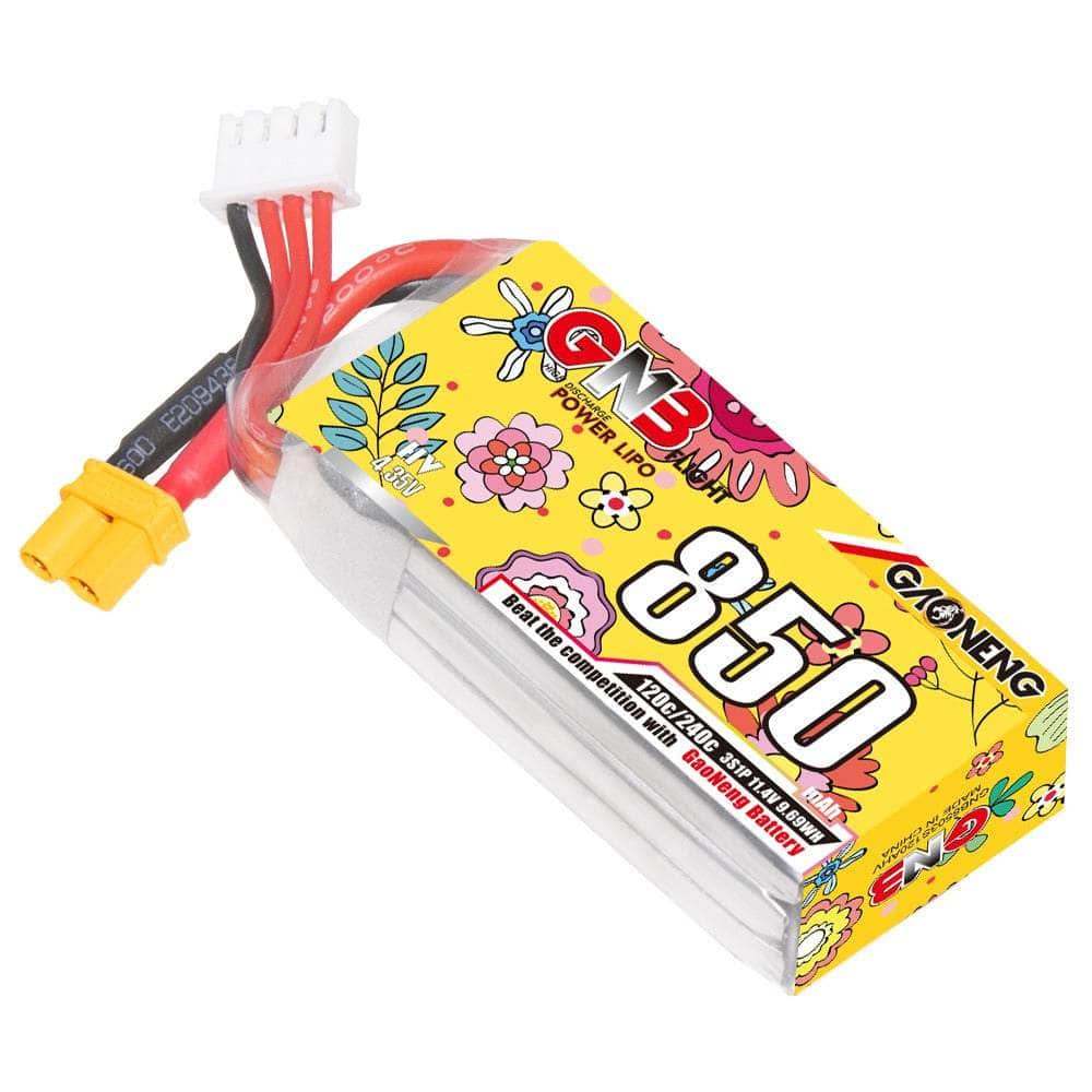  Gaoneng GNB 11.4V 3S 850mAh 120C LiHV Micro Battery - XT30、mySite、merchandisen