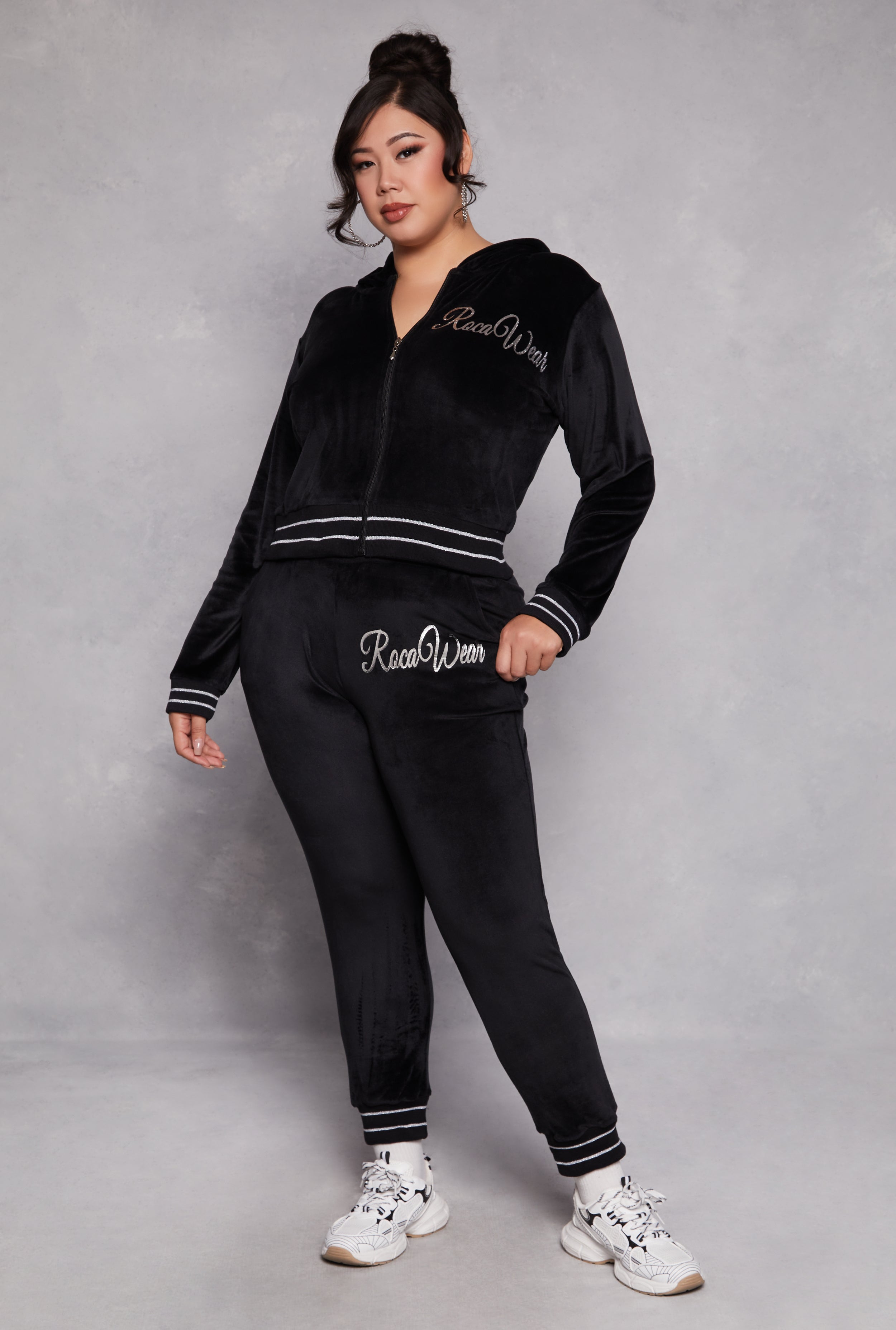 Plus Size Rocawear Velour Joggers、mySite、camillekostekn