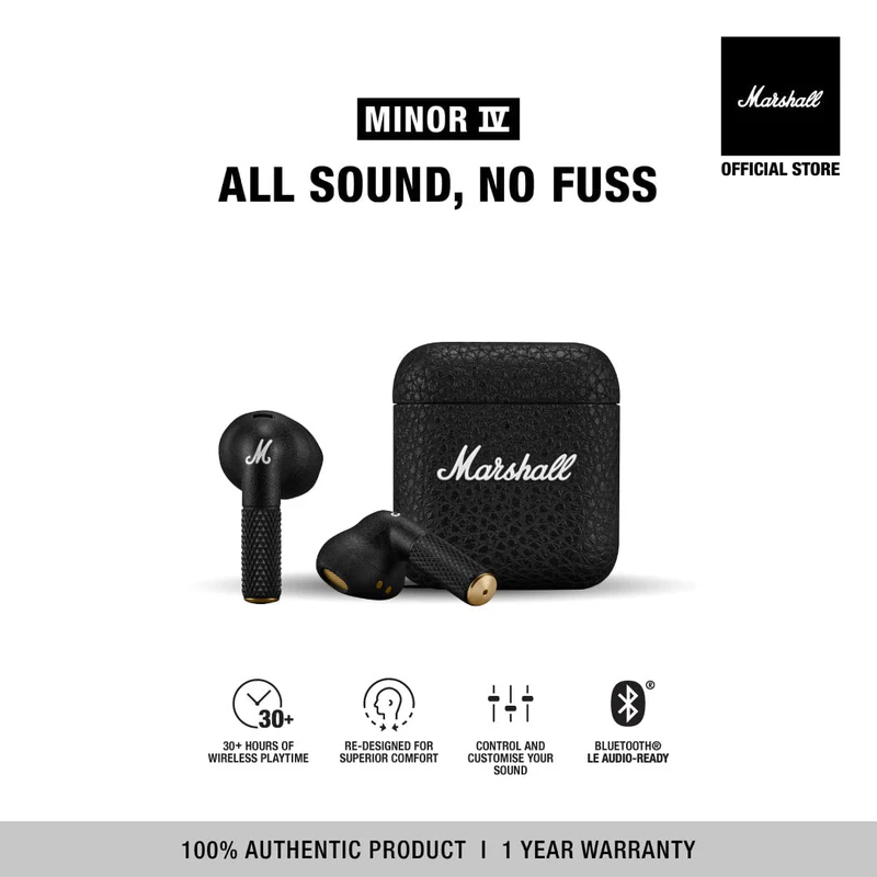 Marshall Minor IV Bluetooth Wireless Earbuds、mySite、fannypackpong