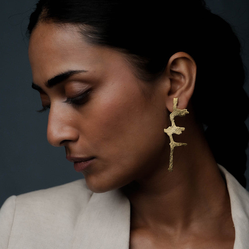 Brass Sans Titre Earrings、mySite、camillekostekn