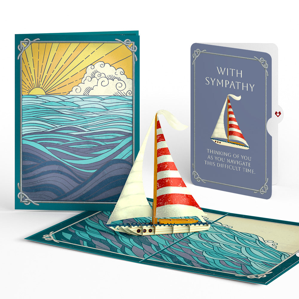 Sailboat on the Horizon Sympathy Pop-Up Card and Sentiment Set、mySite、solidvoid