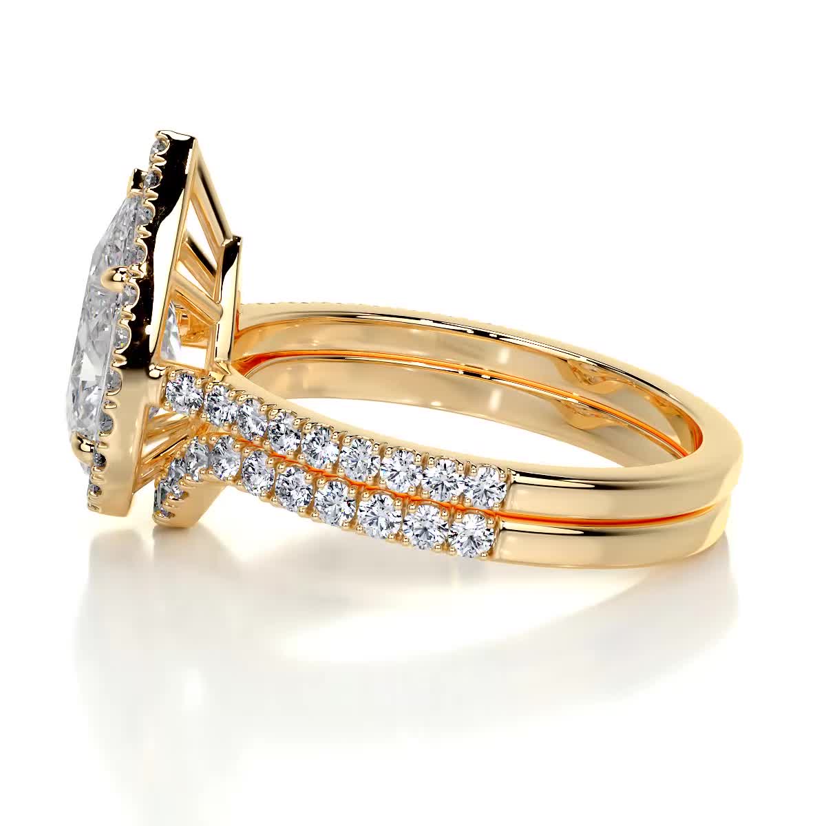 Sophia Lab Grown Diamond Bridal Set -18K Yellow Gold、mySite、hinf8tx79