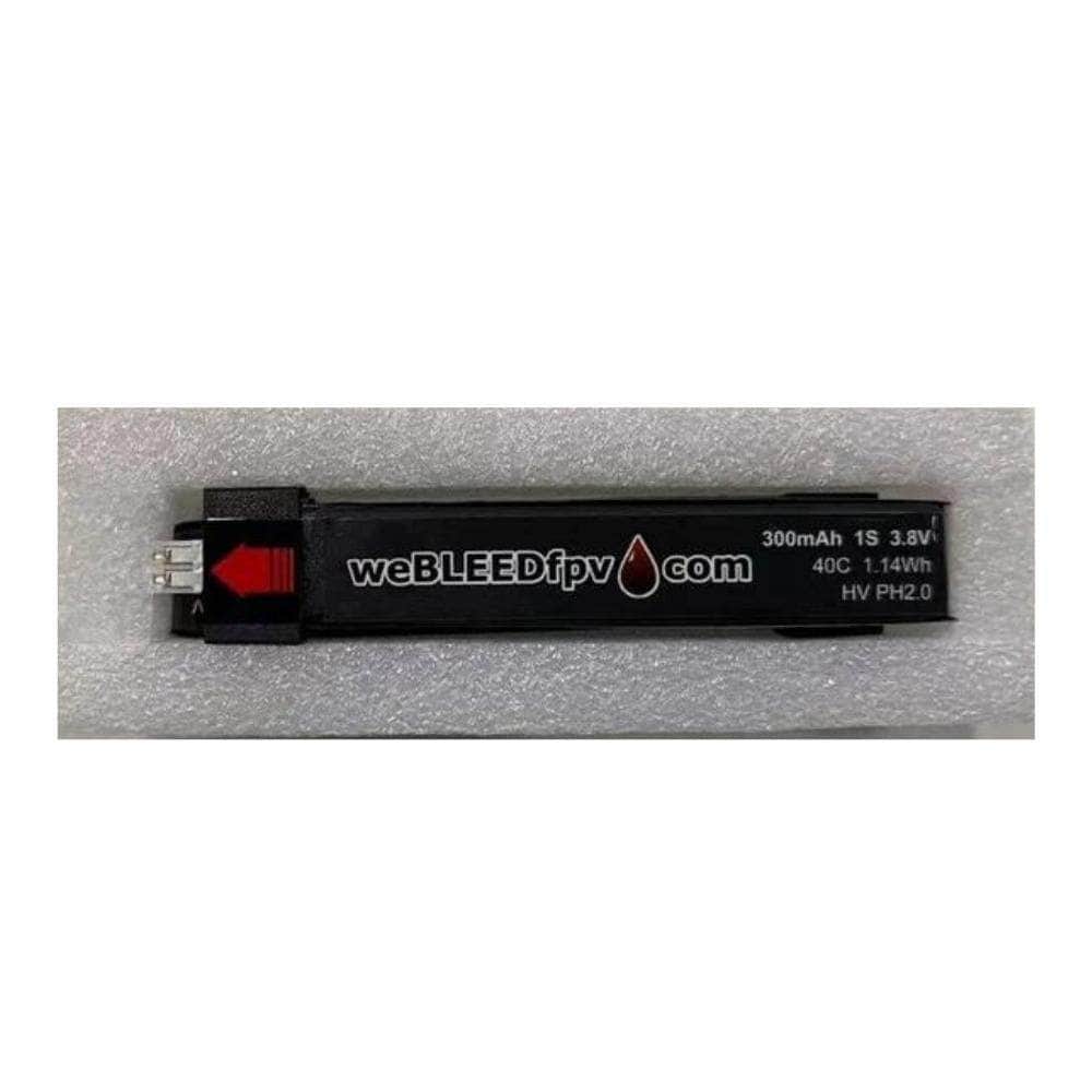  weBLEEDfpv 300mAh 1S LiPo Batteries - (Choose Style Plug)、mySite、merchandisen