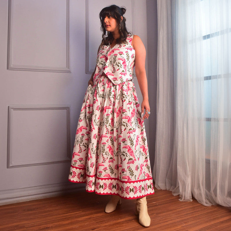 Cotton Skirt For Women | Floral Print | Pink、mySite、camillekostekn