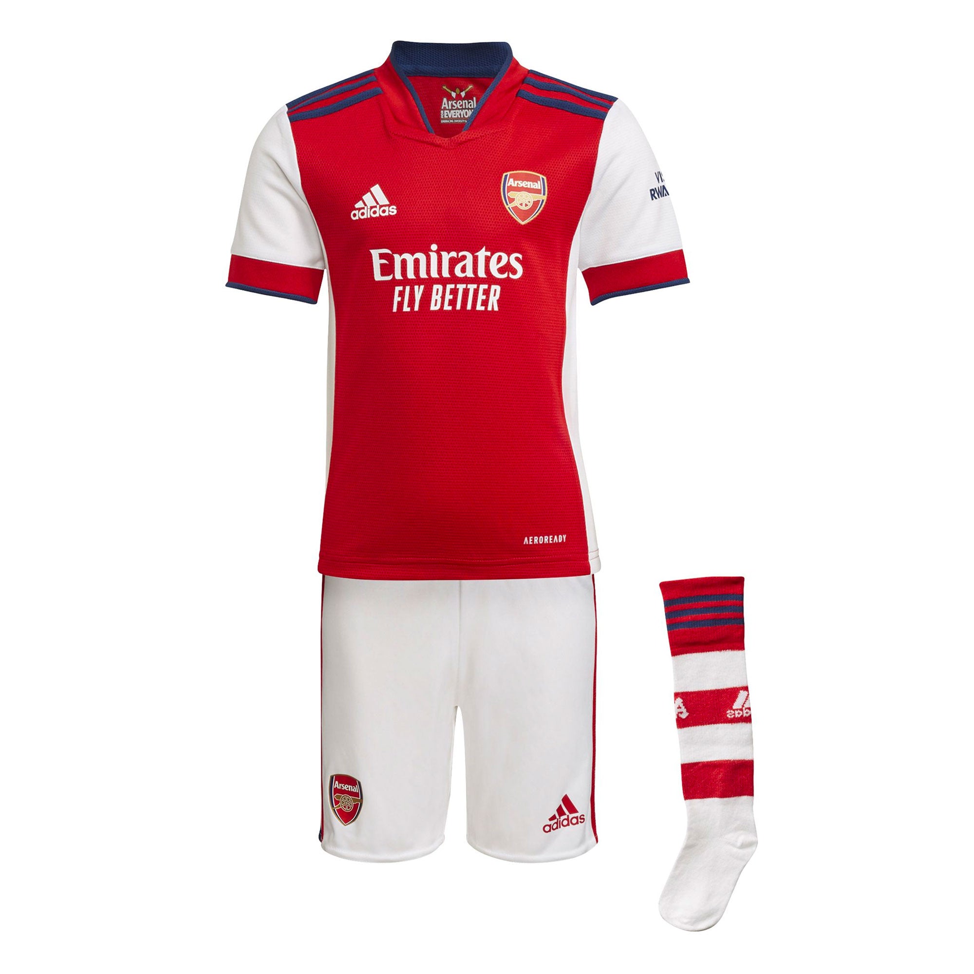 adidas Kids Arsenal 2021/22 Home Minikit White/Scarlet、mySite、noshort