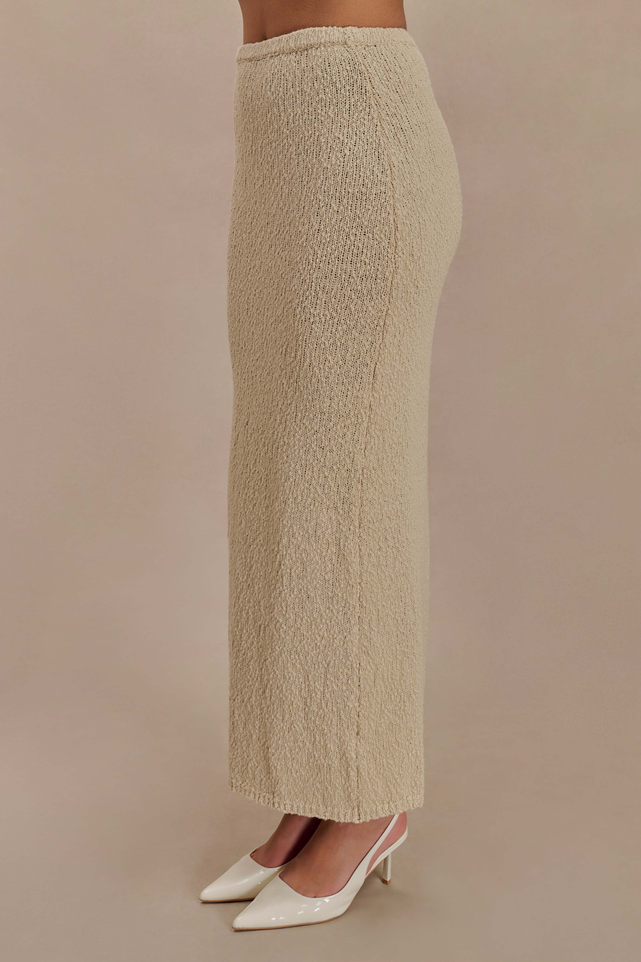 Moira Boucle Maxi Skirt - Wheat、mySite、solidvoid