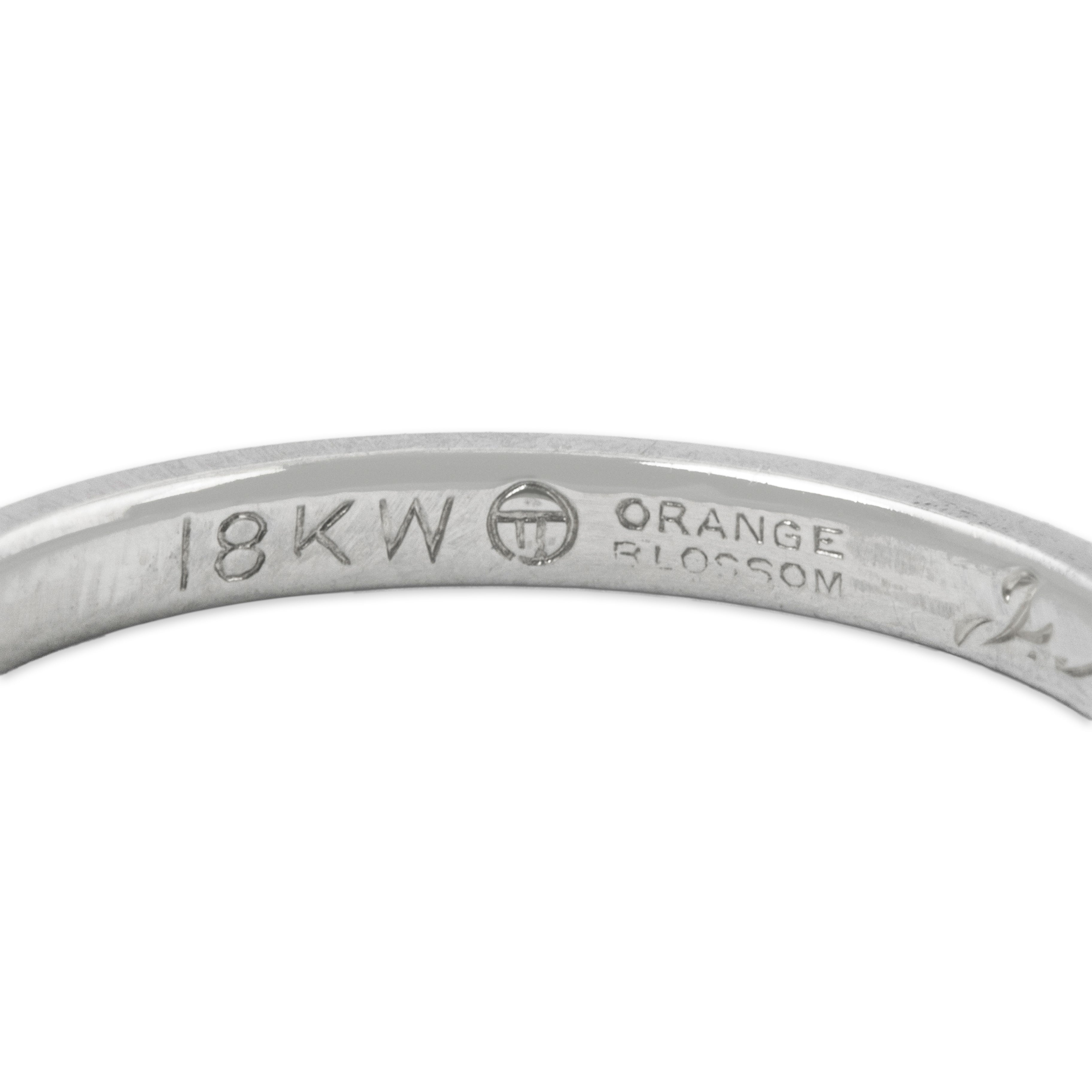 Antique Art Deco 18k White Gold Orange Blossom Band Ring 5.50、mySite、hinf8tx79