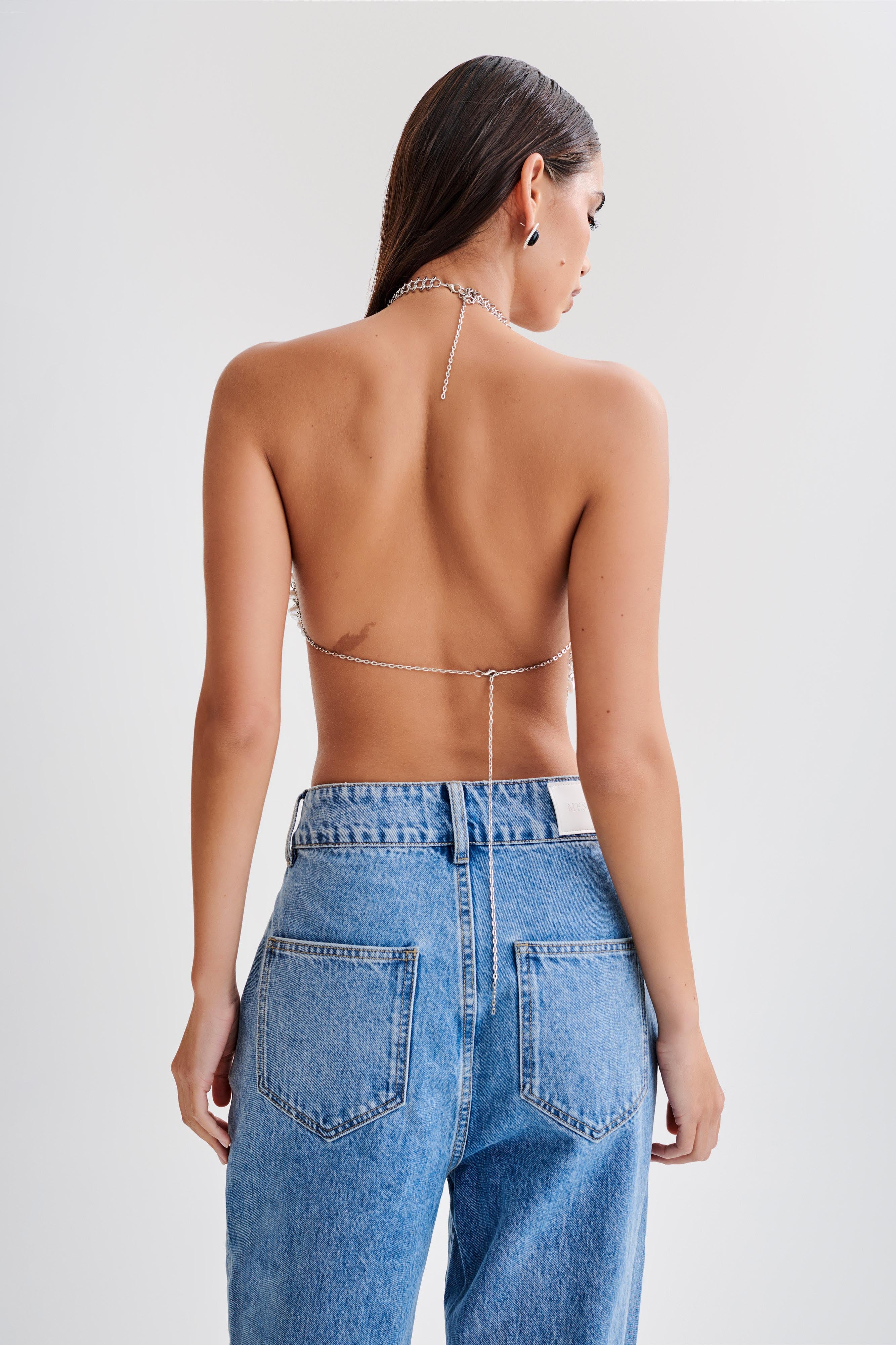 Gretchen Pearl Halter Top - Pearl、mySite、solidvoid