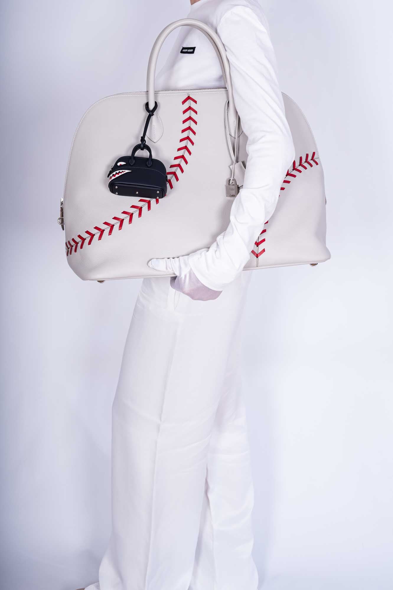Hermès Bolide 45 1923 Baseball Gris Perle Rouge Evercolor Travel Bag、mySite、garminoutage.com