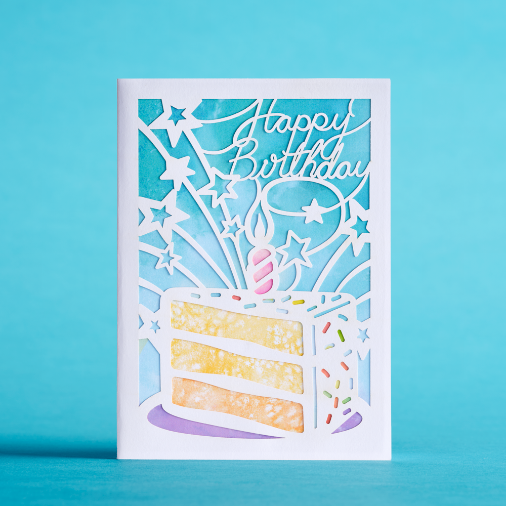 Birthday Sprinkles Cake Slice: Lovepop Moments™ Card、mySite、solidvoid