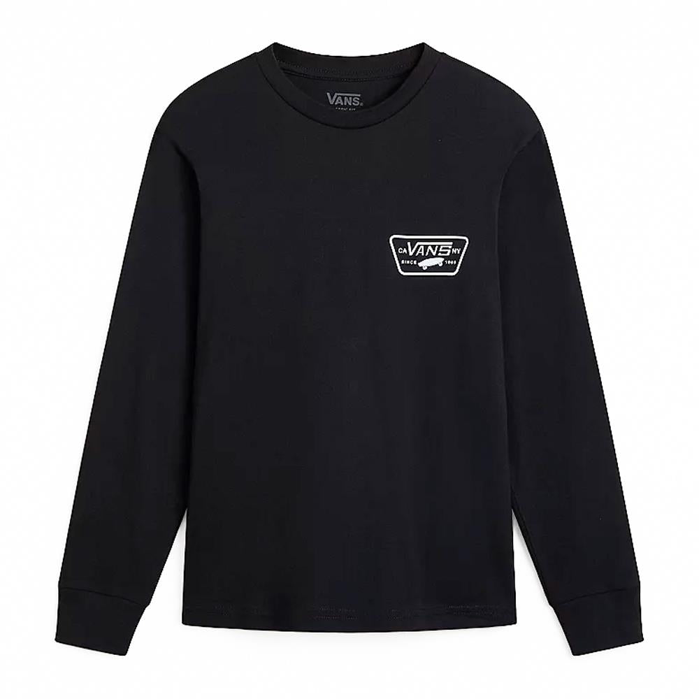  Vans Kids Full Patch Back Long Sleeve T-shirt - Black/White、mySite、merchandisen