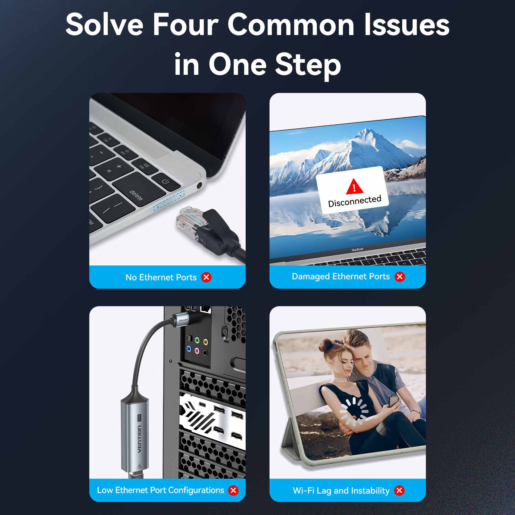 Vention USB-A to 2.5G Ethernet Adapter、mySite、fannypackpong