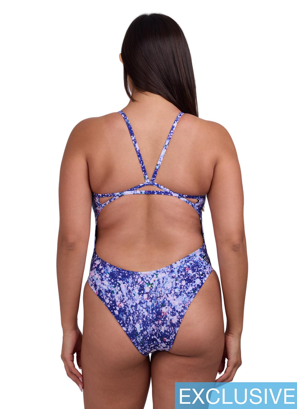 JOLYN Women's Perry Paintsplash One Piece Swimsuit、mySite、noshort