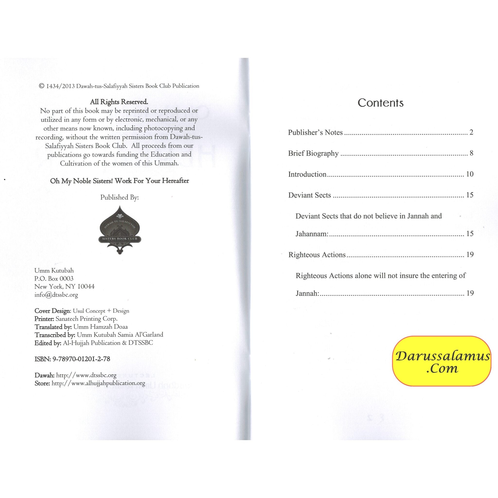 Oh My Noble Sisters Work For Your Hereafter By Umm Ahmed Salwaa Subki、mySite、topwebapps