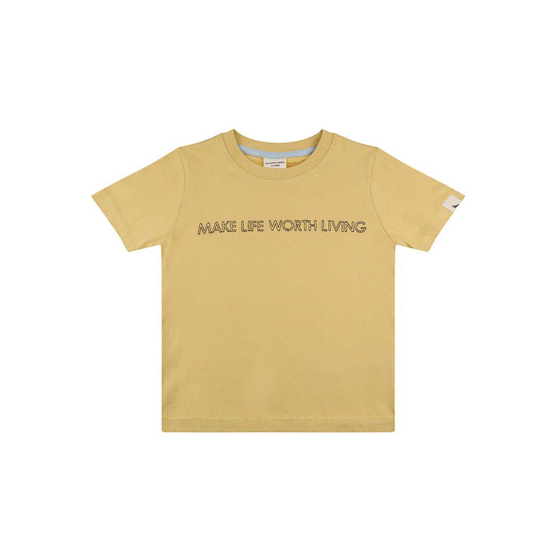  Turtledove London Living Life Embroidered T-Shirt - Sunshine、mySite、merchandisen