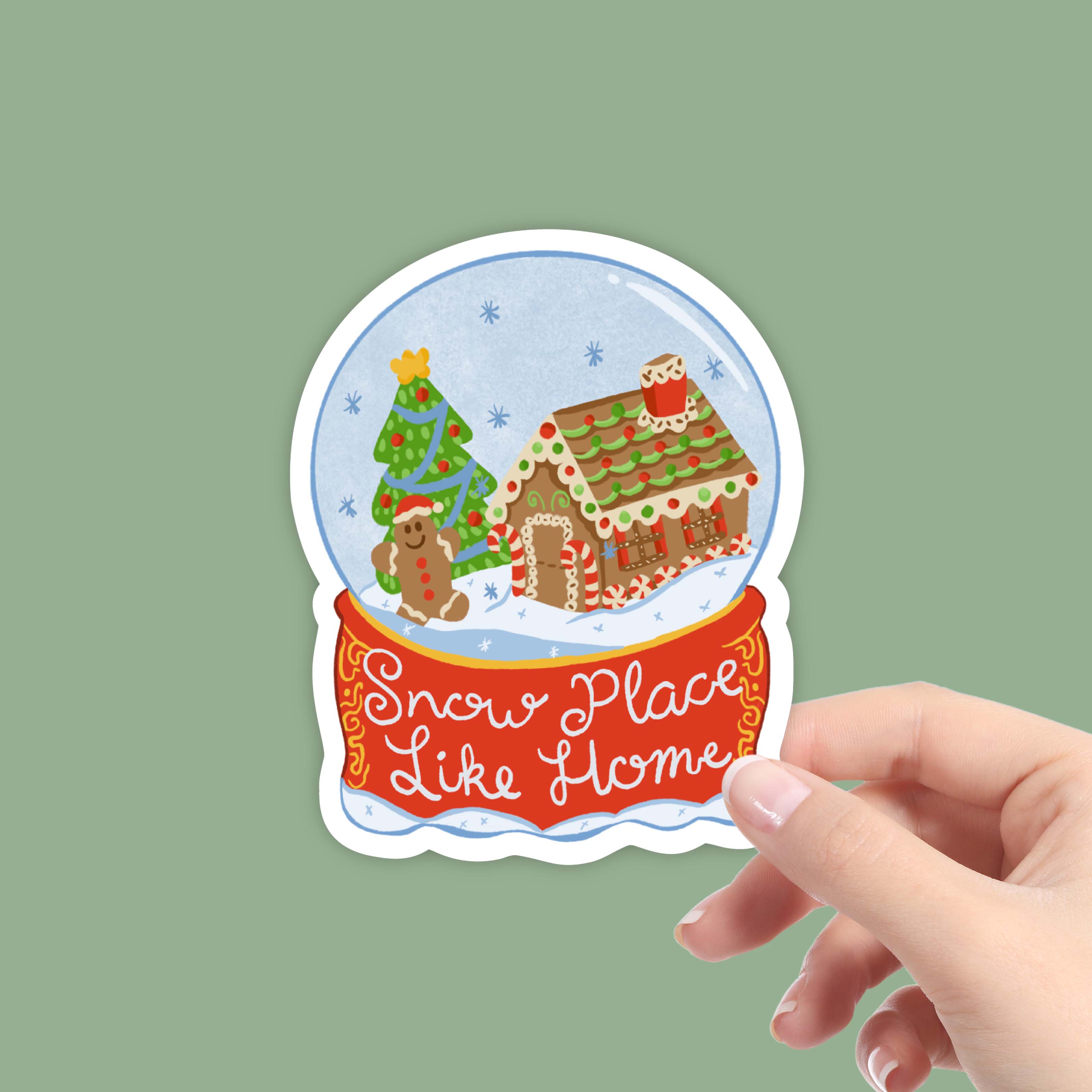  Snow Place Like Home Snow Globe Winter Sticker、mySite、elrpsem3k