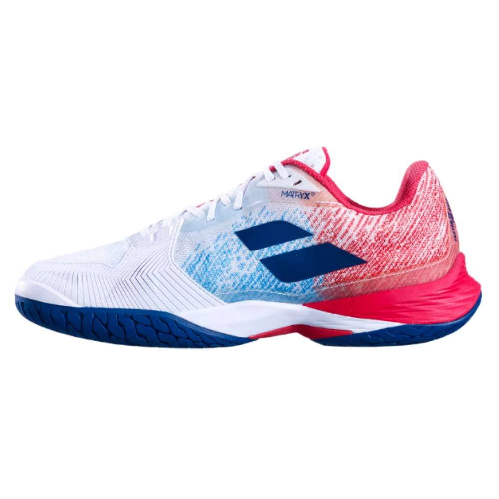 Babolat Jet Mach 3 AC Men's Tennis Shoe (White/Blue)