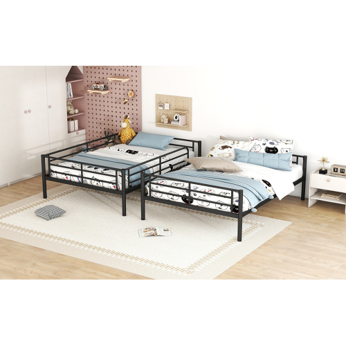 Twin Over Twin Metal Bunk Bed (Black) ( old sku: MF189201BAA )、、casual