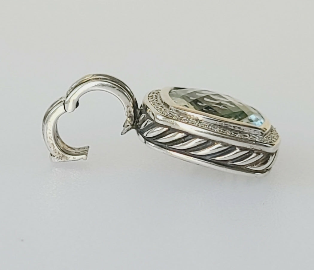 David Yurman Albion 14mm Prasiolite Diamond Pendant、mySite、hinf8tx79