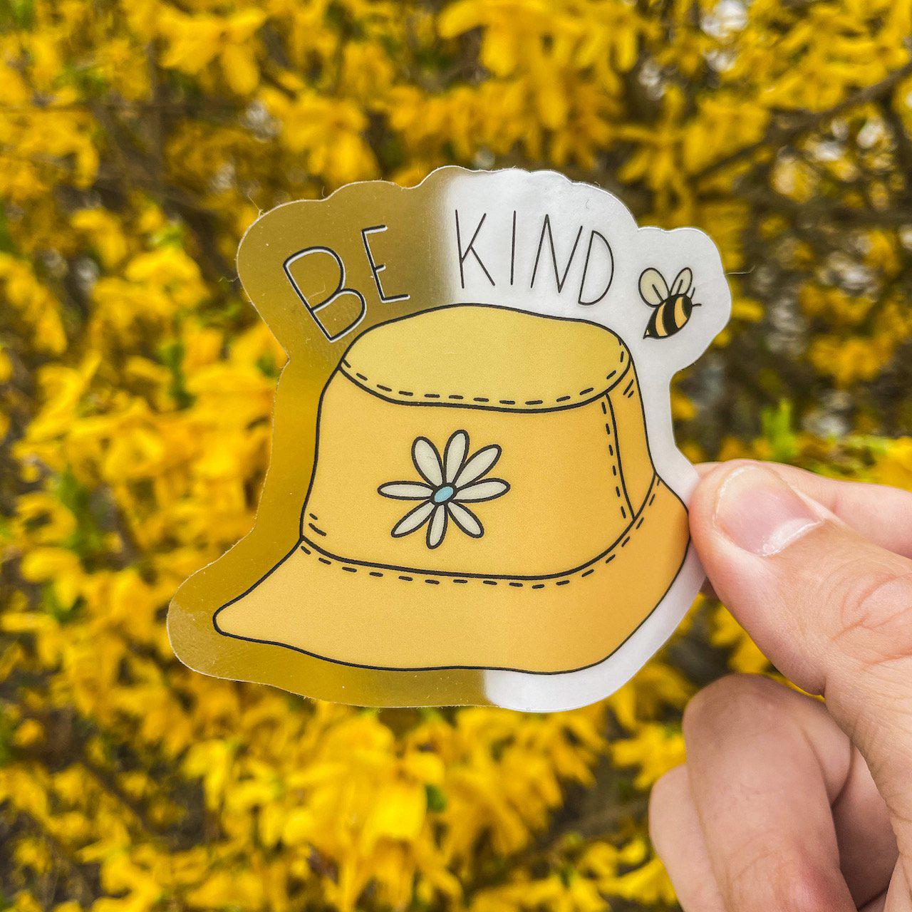  Be Kind Bucket Hat - Clear Sticker、mySite、elrpsem3k