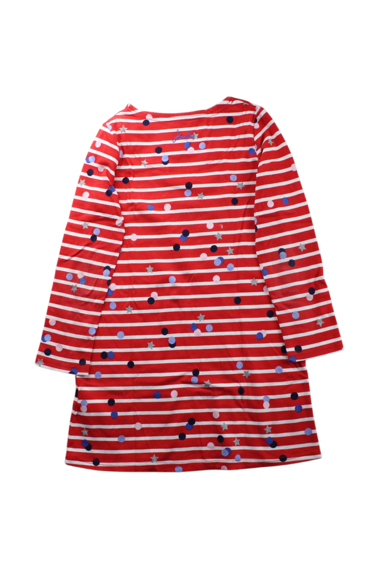 Joules Striped Long Sleeve Dress, Size 7-8Y、mySite、g9winljtr