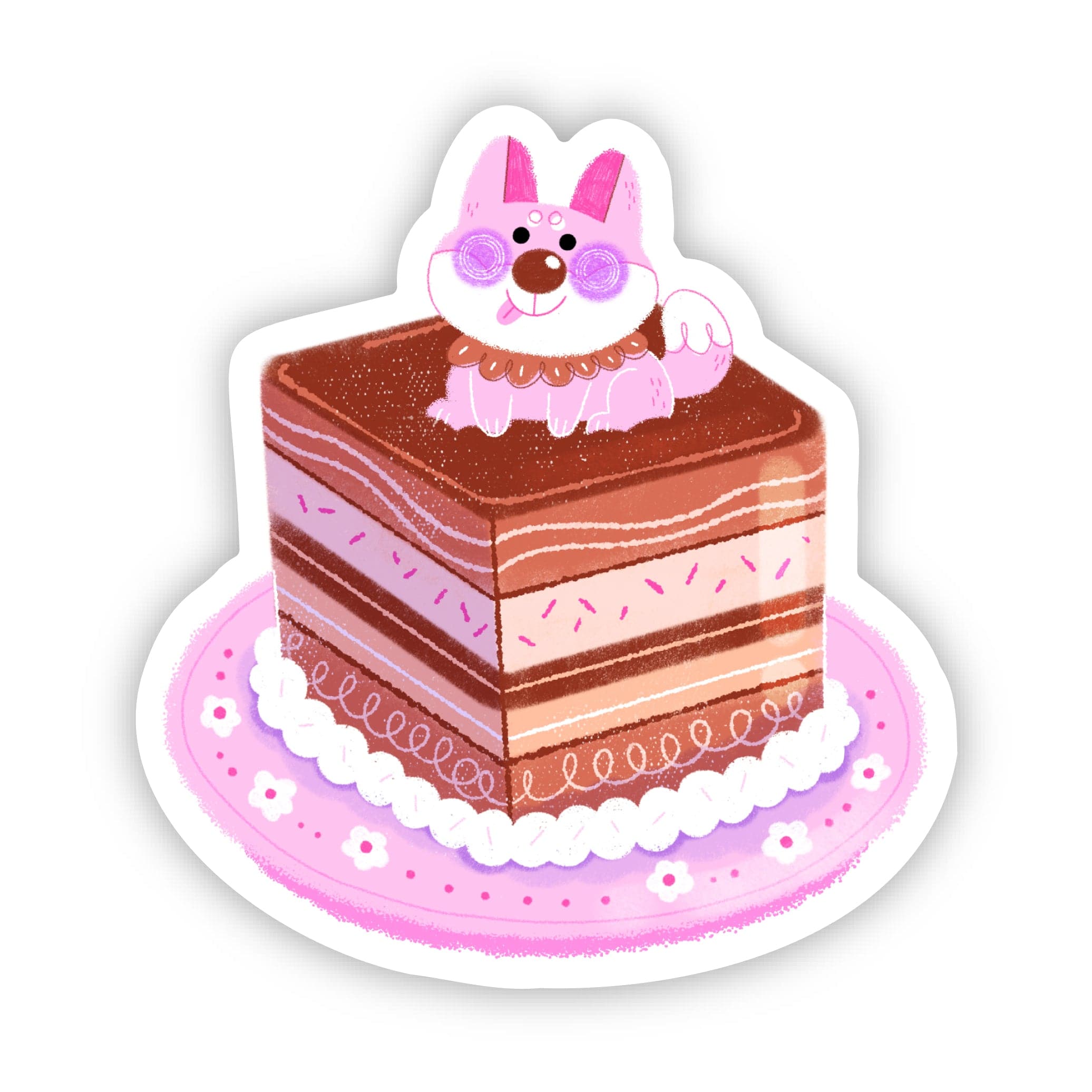  Chocolate Cake and Dog Sticker、mySite、elrpsem3k