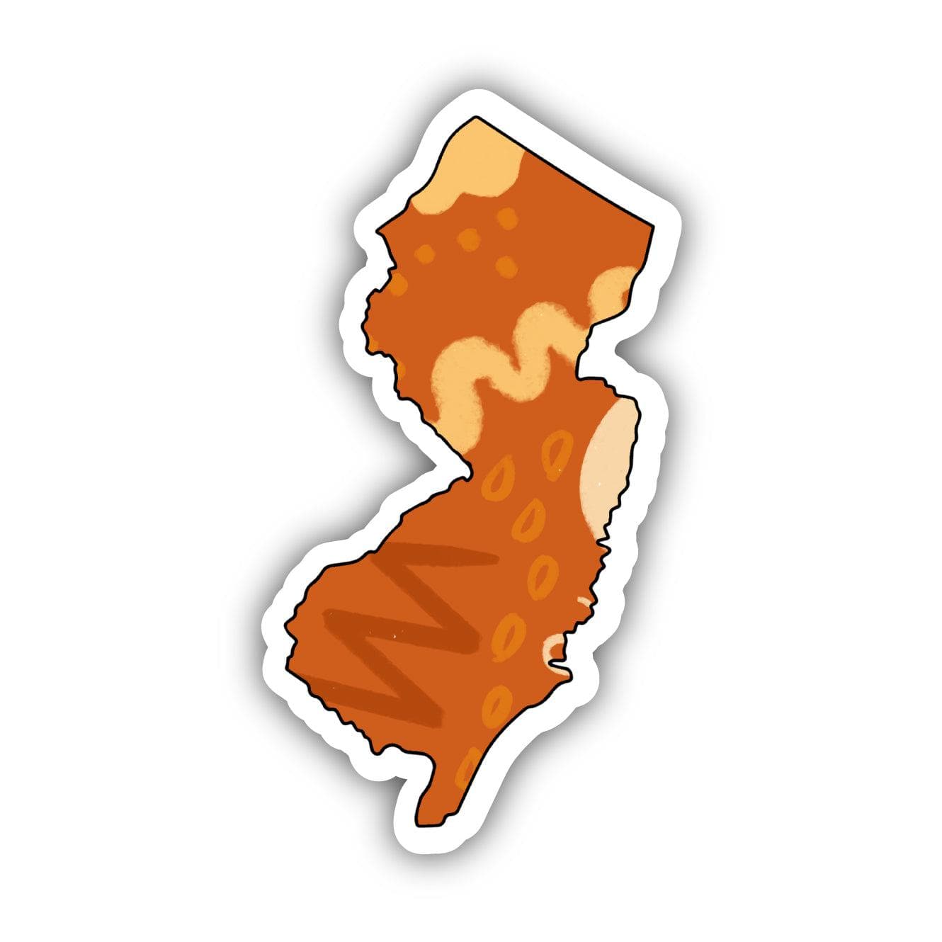  New Jersey Orange Abstract Sticker、mySite、elrpsem3k