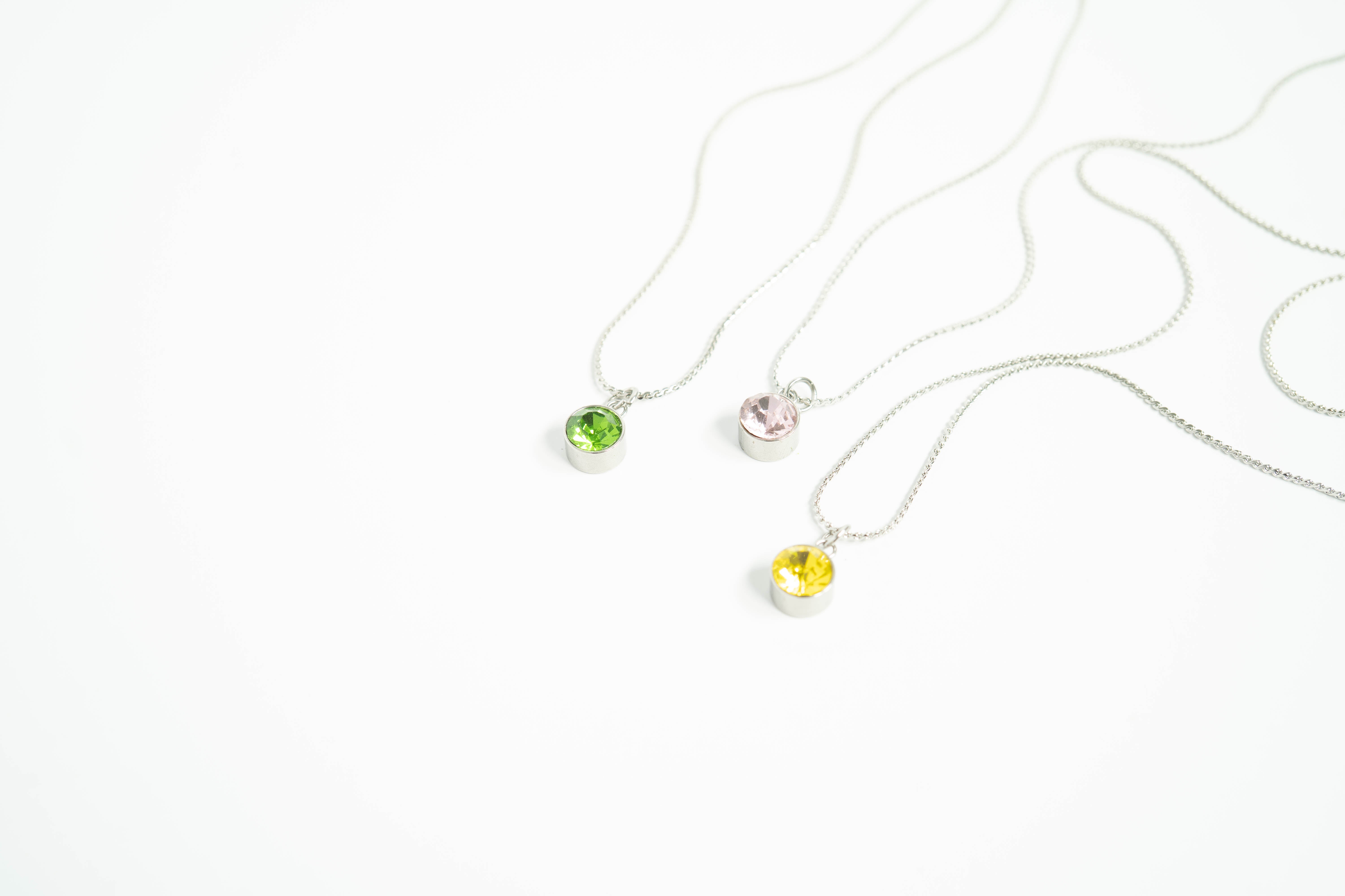 Stainless Steel Round Birthstone Charm 8mm / PDL0266、mySite、dreamappss