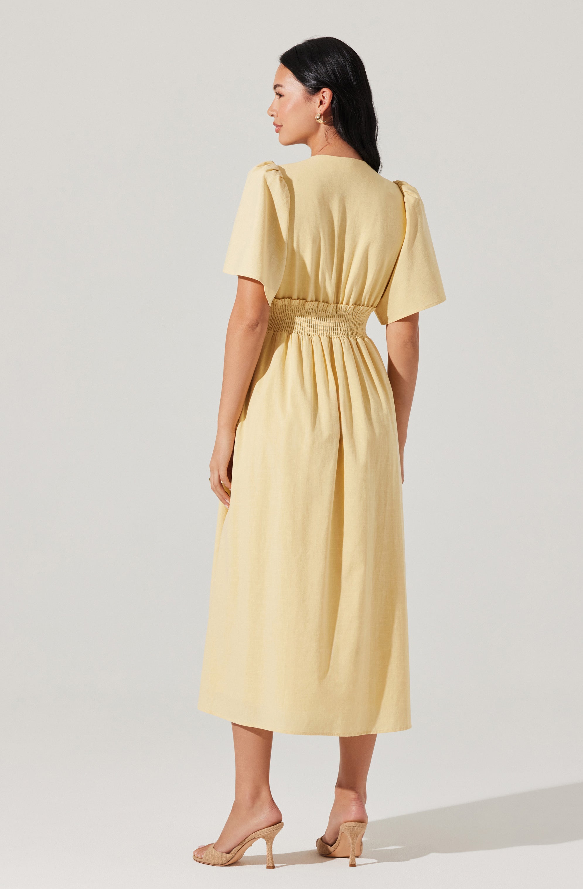 Hadleigh Scallop Trim Midi Dress、mySite、solidvoid