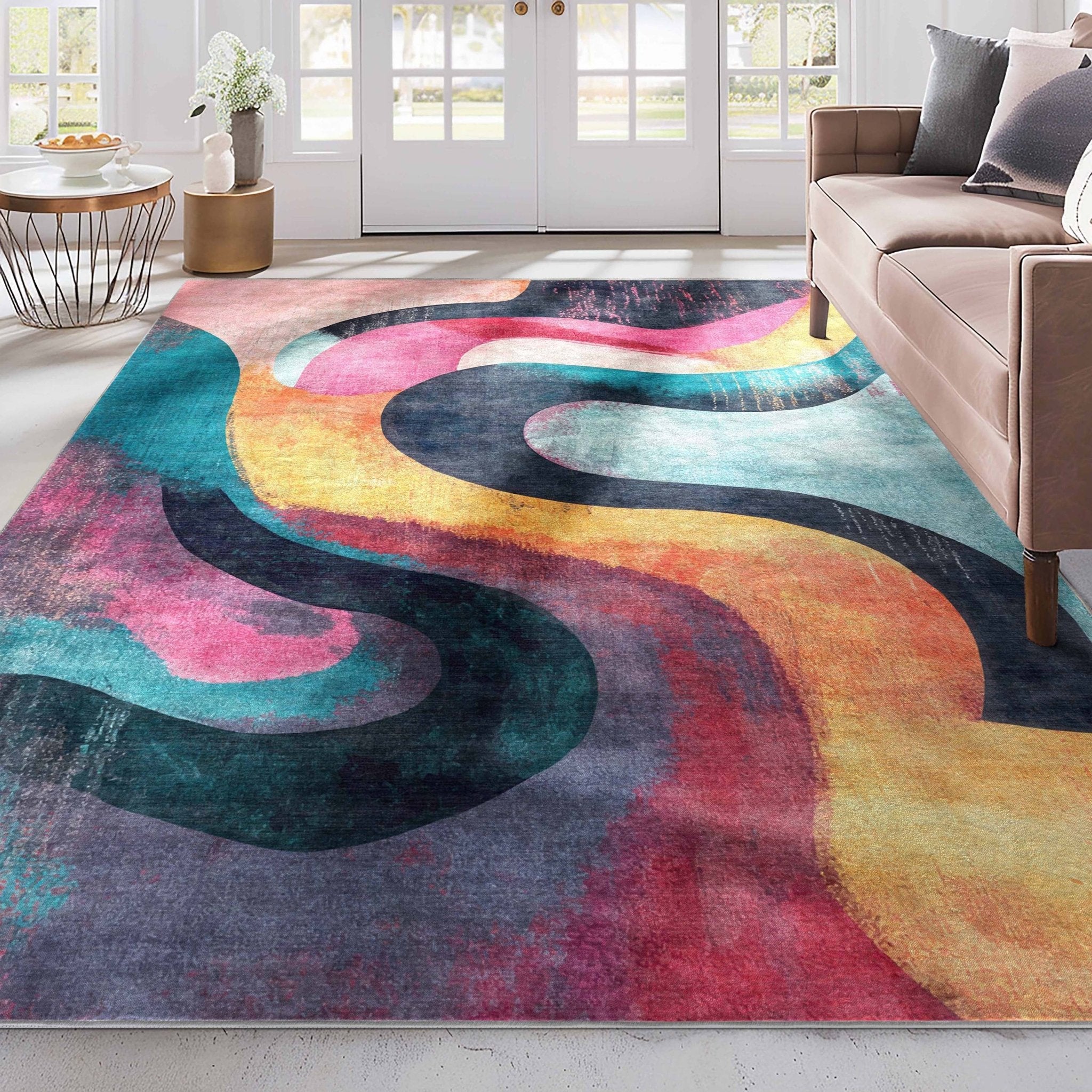 Apollo Couleurs Sans Fin – Timeless Multicolor Abstract Rug、mySite、gigharbornorthrealestate