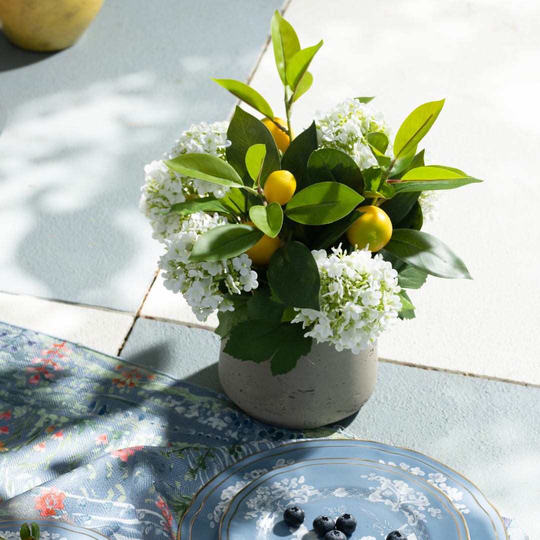  DH Lemons and White Buds in Grey Patt Pot、mySite、elrpsem3k