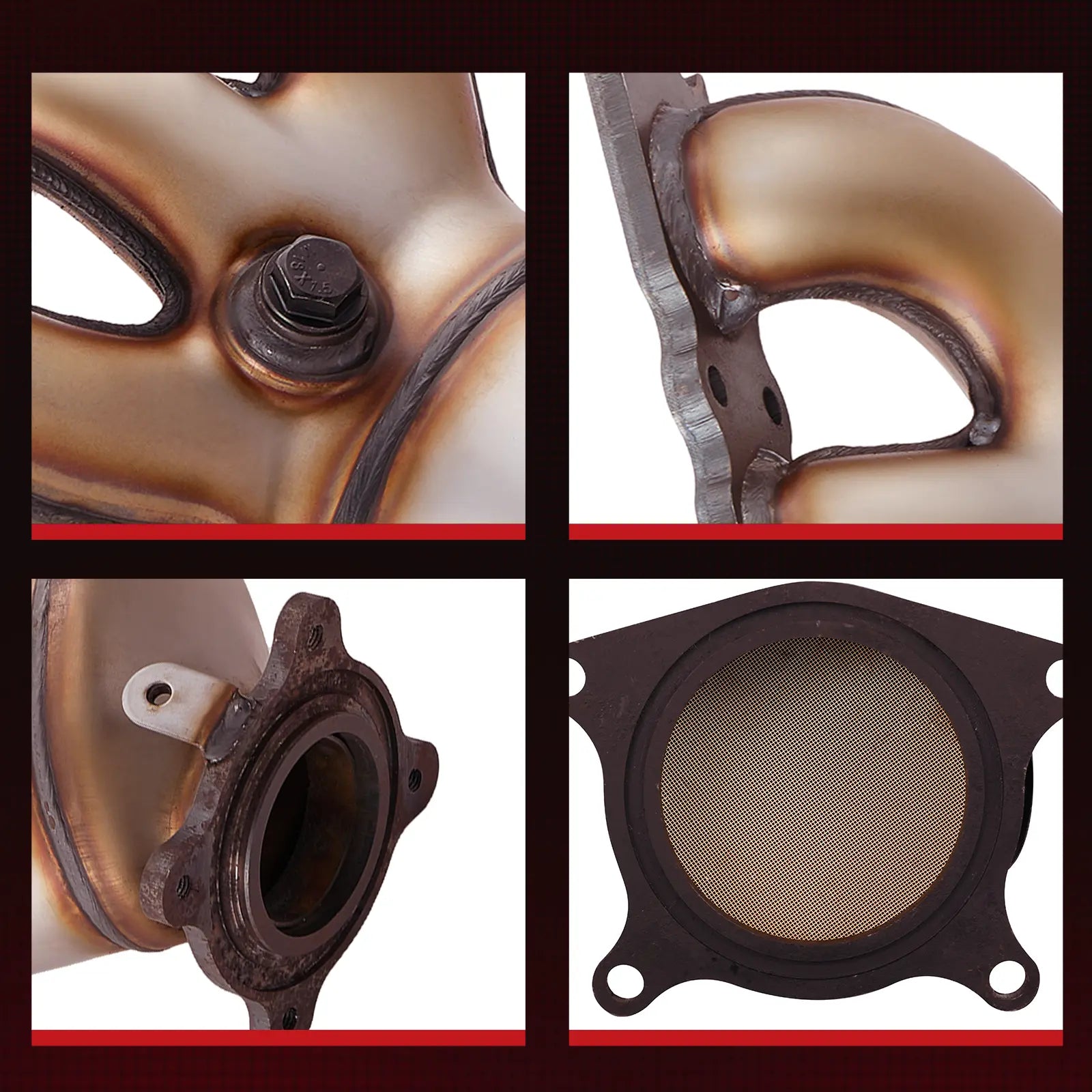 Exhaust Manifold Catalytic Converter For 2007-2012 Volvo XC60/XC70/V70/S80 Land Rover LR2 2-PC Left and Right、mySite、nflplayoffbracketp