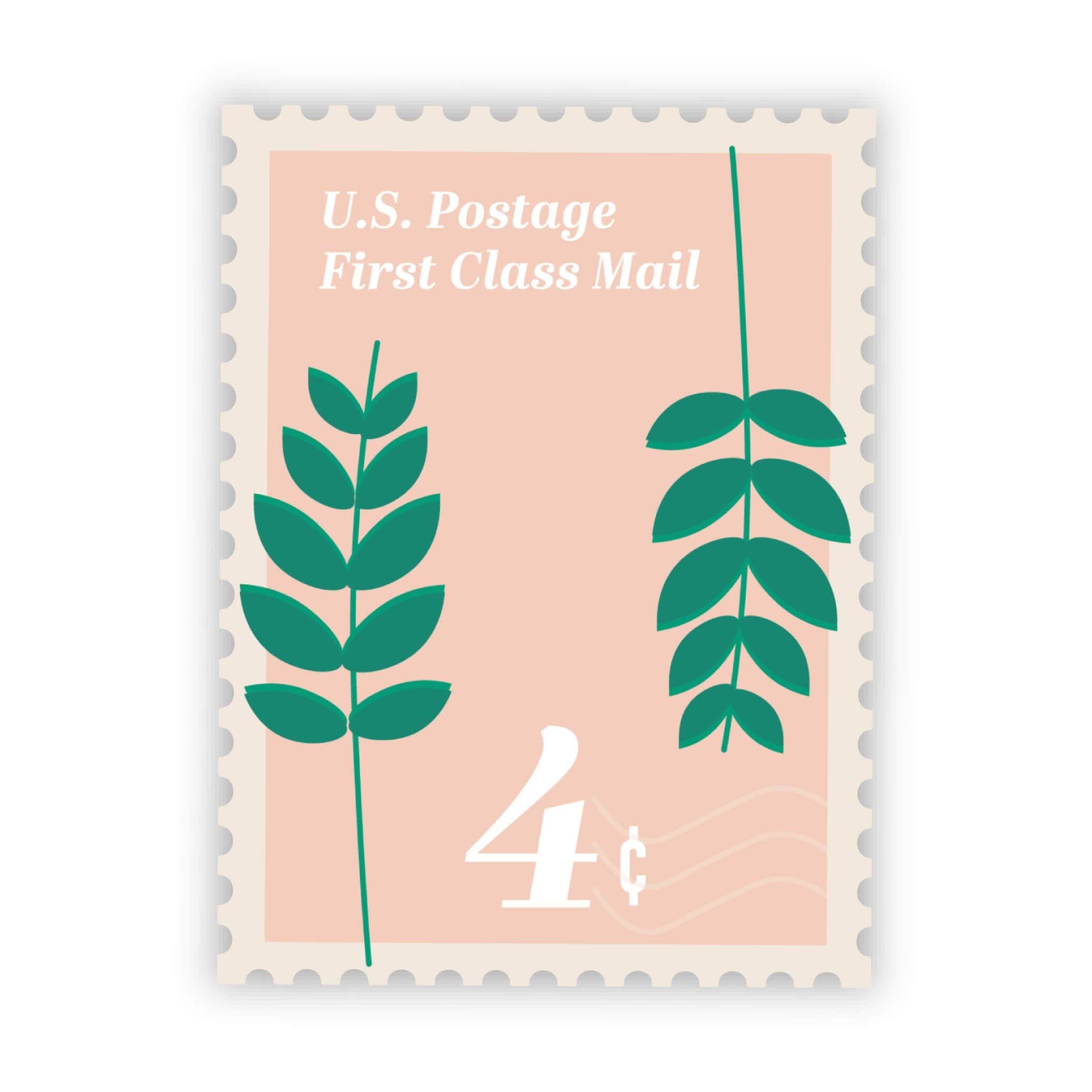  Leaf US Postage Stamp Sticker、mySite、ghnorth