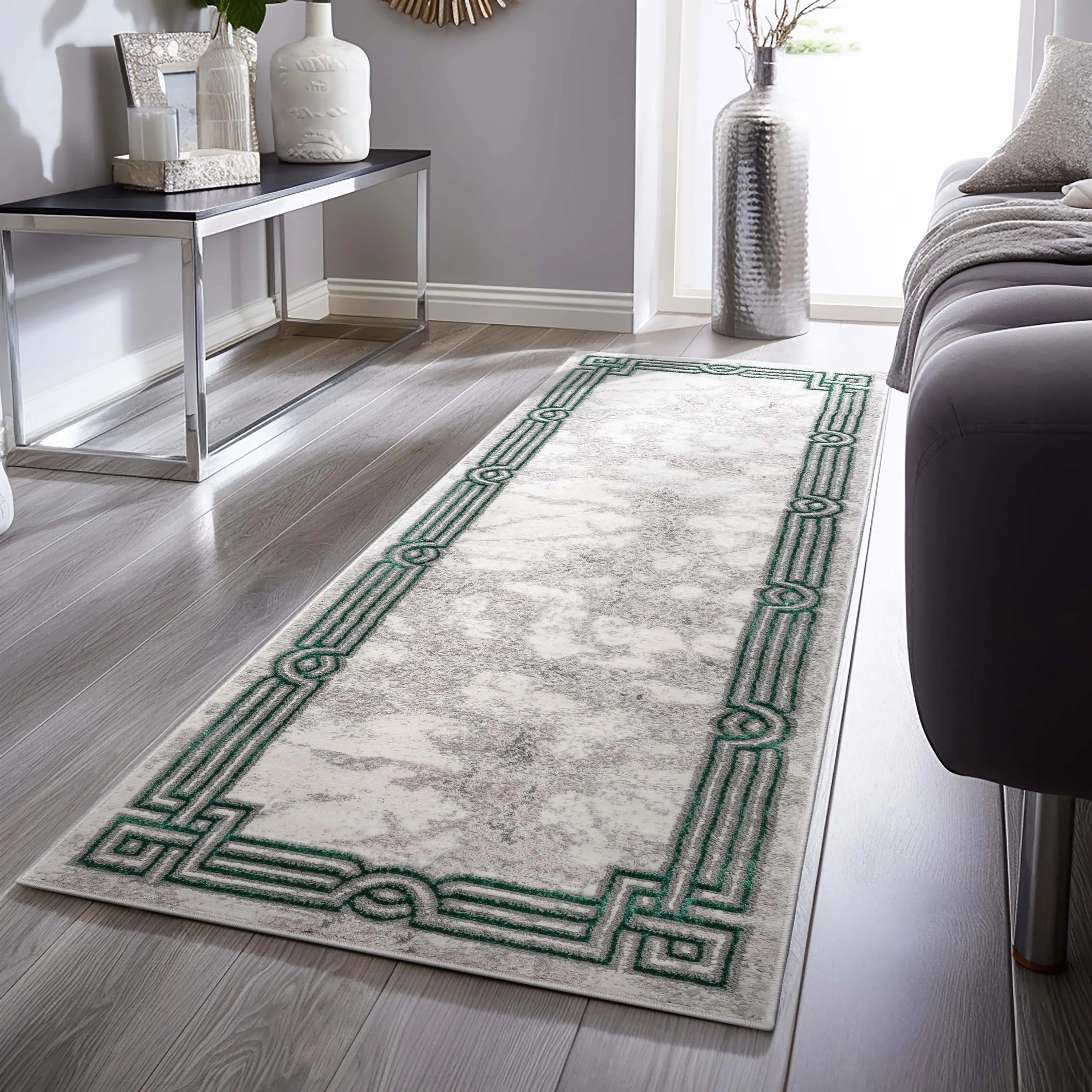 Huntington Retro Marble Border Glam Rug、mySite、gigharbornorthrealestate