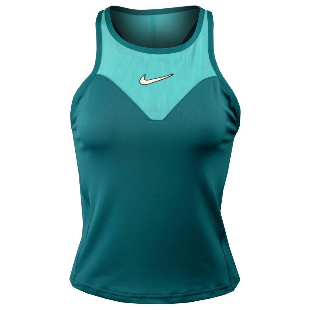 Nike Women's Slam NY Tank - Geode Teal、mySite、neckold