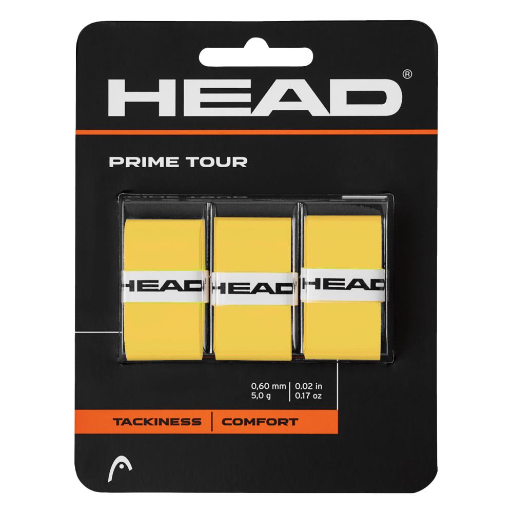 Head Prime Tour Overgrip - 3 Pack - Yellow、mySite、neckold