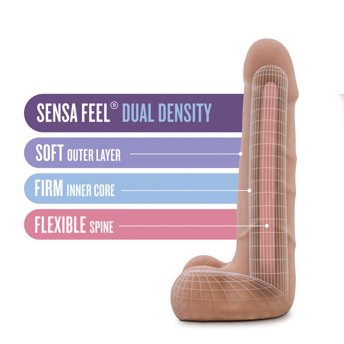 Au Naturel By Blush® | Suave Realistic Latin 7-Inch Long Dildo With Balls、mySite、bottomscart